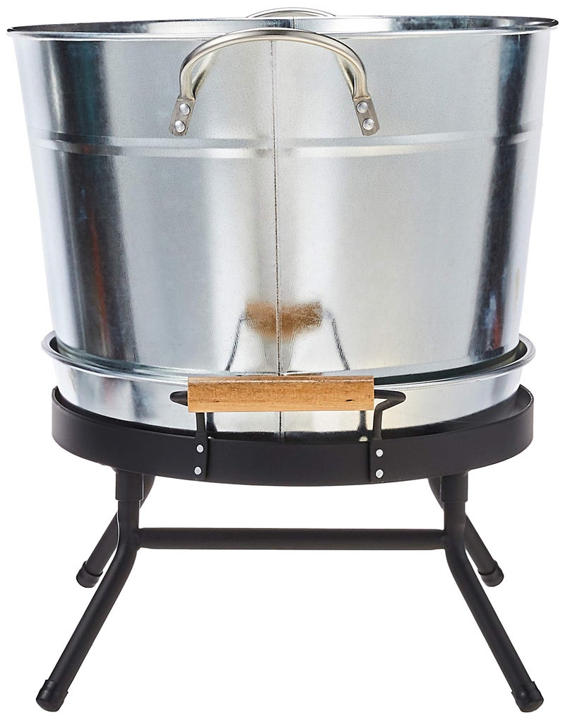 Tablecraft مجموعة دلو المشروبات من تابل كرافت، 6 جالون، مجلفن/أسود - Image 3